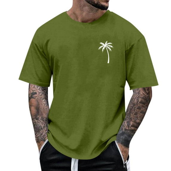 Mgmyaa Mens Summer Short Sleeve T-Shirts Casual Small Graphic Tees Crew Neck Pullover T-Shirt Men's Tops