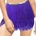 thumbnail image 1 of Mgmyaa Mini Skirt for Women Belly Dance Fringe Waist Chain Three Layer Crypto Belt Hip Towel Lace-up Skirt, 1 of 4