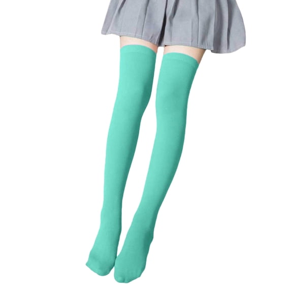 Mgmyaa Over The Knee Casual Socks Soft Stretchy Nylon Spandex in Solid with Regular Fit Breathable for Dance School All Season Girls Ages 2-12 Years