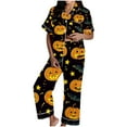 thumbnail image 1 of Mgmyaa Pajama Set for Women Two Piece Nightwear Short Sleeve Button Down Sleepwear Comfort Fit Elastic Waist Pants with Pockets, 1 of 4
