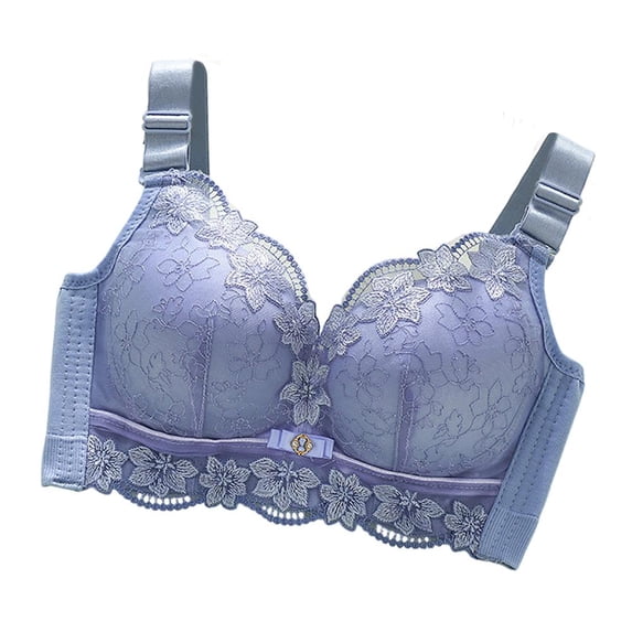 Mgmyaa Push-Up Contour Balconette Bra Women's Solid Color Bra with Hook & Eye Soft Skin-Friendly Fabric Lace with Charm