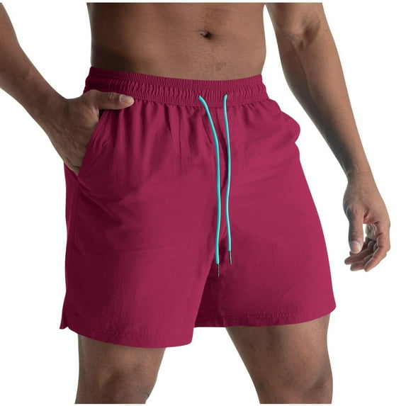 Mgmyaa Running Shorts for Men Drawstring Elastic Waist Gym Workout Outdoor Fitness Lightweight Quick Dry Shorts with Pockets