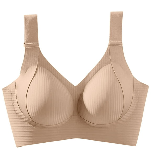 Mgmyaa Sports Bra for Womens Underarm-smoothing with Seamless Stretch Wirefree Lightly Lined Comfort Bra Underwear Everyday Bra