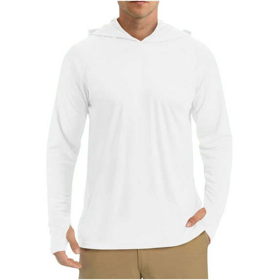 Mgmyaa Sun Shirt for Men UPF 50+ Men's Fishing Raglan Long Sleeve UV Protection Lightweight Hoodie Hiking Rash Guard Swimming Running