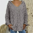 thumbnail image 1 of Mgmyaa Sweaters for Women Oversized Hooded Chunky Knitted Sweater Fall Winter Plus Size Pullover Tops, 1 of 7