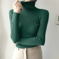thumbnail image 1 of Mgmyaa Sweaters for Women Turtleneck Long Sleeve Pullover Tops Cozy Winter Free Size Slim Knitted High Neck Sweater, 1 of 5
