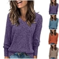 thumbnail image 1 of Mgmyaa Sweaters for Women V-Neck Plus Size Fall Winter Knitted Loose Top Cozy Sweater, 1 of 8