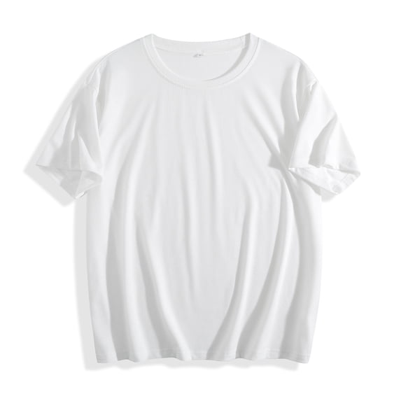 Mgmyaa T-Shirts for Women Solid Casual Crew Neck Short Sleeve Basic Tee Top