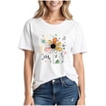 thumbnail image 1 of Mgmyaa T Shirts for Women Summer Short Sleeve Crewneck Casual Cute Graphic Tees Tops Basic Tshirt, 1 of 4