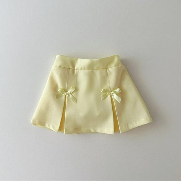 Mgmyaa Toddler Short Skirt with Bow, Elastic Waist Pull-On Overalls Skirt for Baby Girls