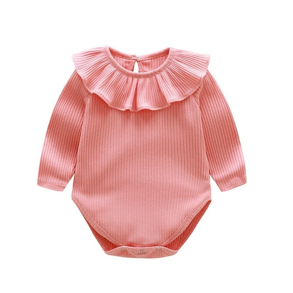 Mgmyaa Unisex Baby Cotton Long Sleeve Romper Jumpsuit for Girls and Boys 0-24 Months Casual One-Piece Infant Outfit