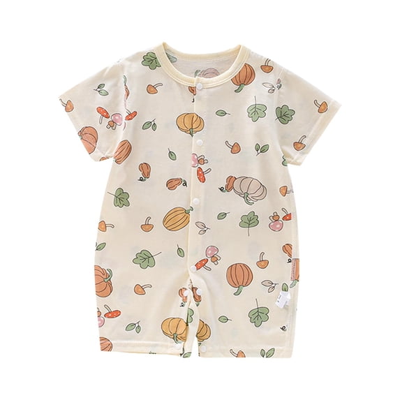 Mgmyaa Unisex Baby Koala Print Short Sleeve Crew Neck Jumpsuit for Newborns Ages 0-2 Years