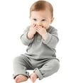thumbnail image 1 of Mgmyaa Unisex Baby Rompers Long Sleeve Bodysuit Infants Pajama Jumpsuit One-Piece Sleepwear 0-2 Years, 1 of 5