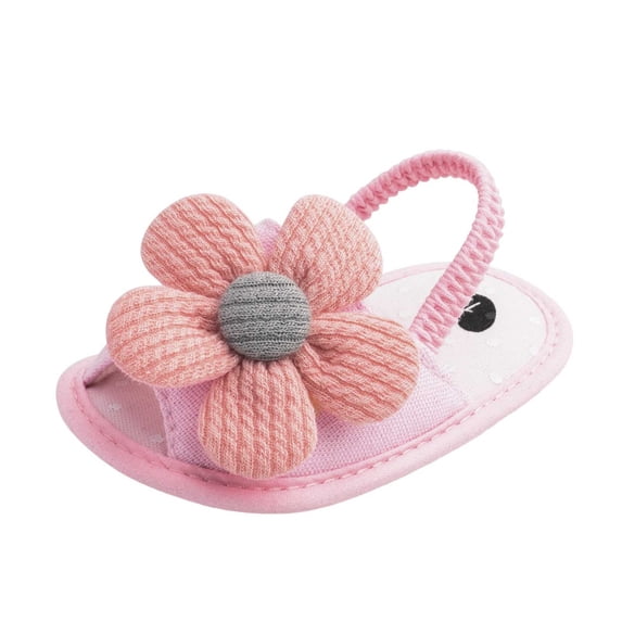 Mgmyaa Unisex Flower Soft Soled Open Toe Sandals with Adjustable Straps Casual Baby Walking Shoes