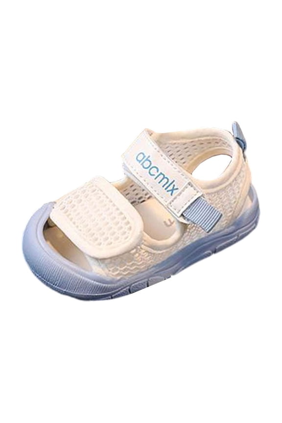 Unisex Kids Vacation Water Shoes Hook & Loop Open Toe Slip-Resistant Adjustable Straps Flat Heel for Babies & Kids Ages 0.25-4