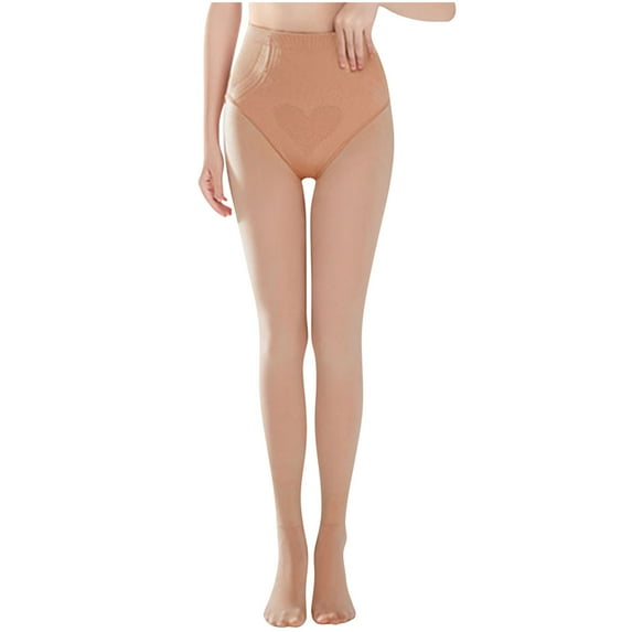 Mgmyaa Women's 100g Fleece Lined Sheer Tights - Winter Warm Thermal Leggings Tummy Compression Fake Translucent Warm Pantyhose