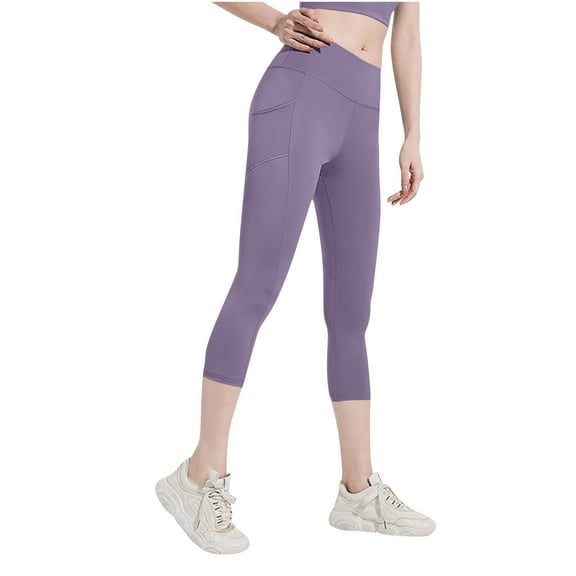 Mgmyaa Women's 3/4 Length Sports Leggings - Casual Lifting Fitness Pants with Comfortable Fit for Women's Workout and Leisure