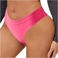 thumbnail image 1 of Mgmyaa Women's 5-Pack Embossed Ribbed Stretchy Briefs Drop Waist Solid Color Sporty Cheeky Panties, 1 of 9