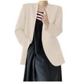 thumbnail image 1 of Mgmyaa Women's Blazer Top Coat Fashion Solid Color Long-Sleeve V-Neck Casual Garment, 1 of 6