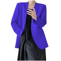 Mgmyaa Women's Blazer Top Coat Fashion Solid Color Long-Sleeve V-Neck Casual Garment