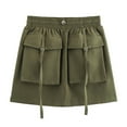 thumbnail image 1 of Mgmyaa Women's Cargo Skirts Summer Mini Skirt Elastic Waist Short Skirt, 1 of 7