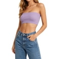 thumbnail image 1 of Mgmyaa Women's Casual Bandeau Top Square Neckline Pull-On Stretchable Skinny Solid Color for Casual, 1 of 7