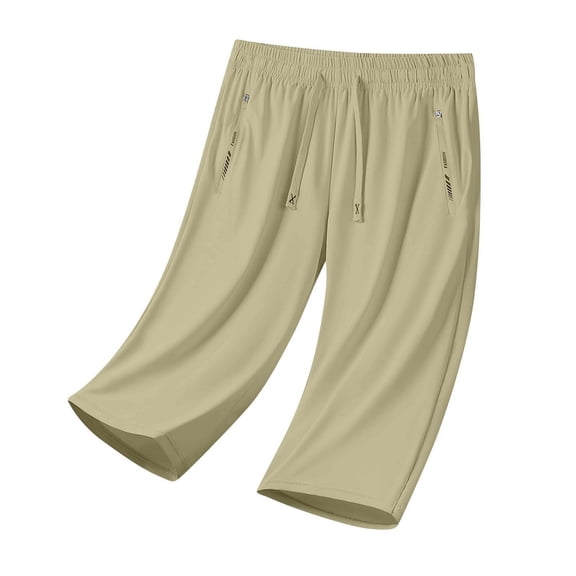 Mgmyaa Women's Casual Capri Pants Spring Summer Loose Solid Color Straight Leg Cropped Pants