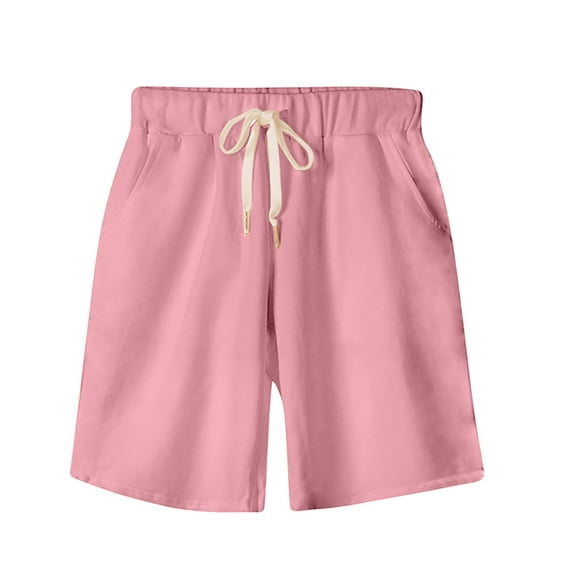 Mgmyaa Women's Casual Shorts Plus Size Shorts for Women Casual Loose Pockets Drawstring Shorts Young Adults Athletic Shorts Biker Shorts Running Workout Shorts High Waist Summer Beach Shorts