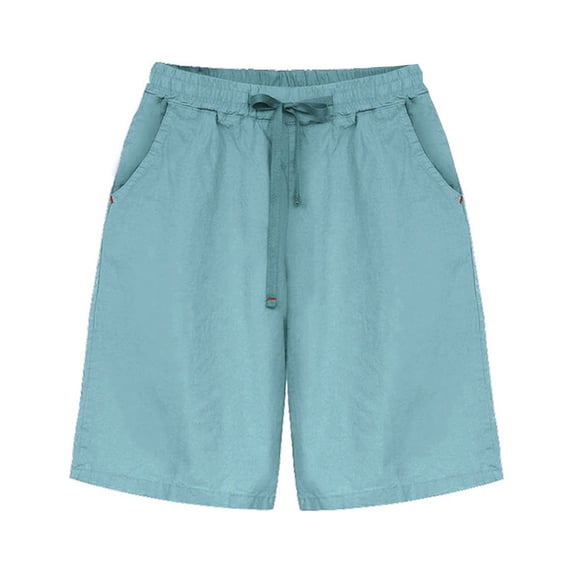 Mgmyaa Women's Casual Shorts Plus Size Shorts for Women Solid High Waist Loose Casual Wide Leg Shorts Pants Young Adults Athletic Shorts Biker Shorts Running Workout Shorts