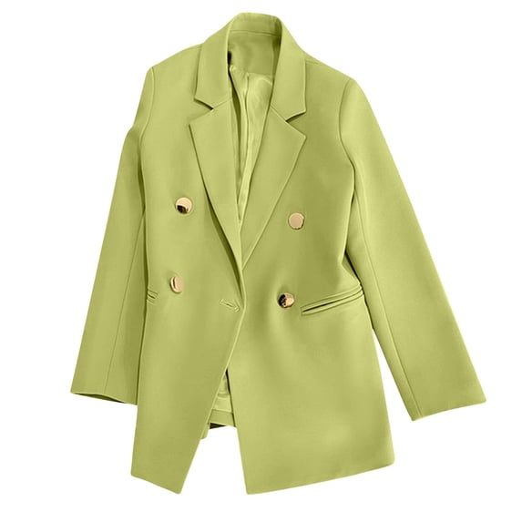 Mgmyaa Women's Casual Slim Lapel Blazer Jacket Long Sleeve Lightweight Open Front Faux Pocket Office Work Suit Outerwear