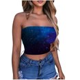 thumbnail image 1 of Mgmyaa Women's Casual Tube Top Square Neckline Pull-On Sequin Stretchable Skinny Solid Color for Casual, 1 of 9