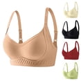 thumbnail image 1 of Mgmyaa Women's Concealing Minimizer Wireless Seamless Bralette Bra Soft Stretchy Spaghetti Straps Hook & Eye Closure Solid Color, 1 of 8
