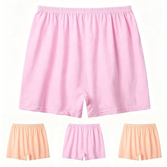 Mgmyaa Women's Cotton Boy Shorts Underwear Soft Breathable Loose Fit Boxer Briefs Plus Size