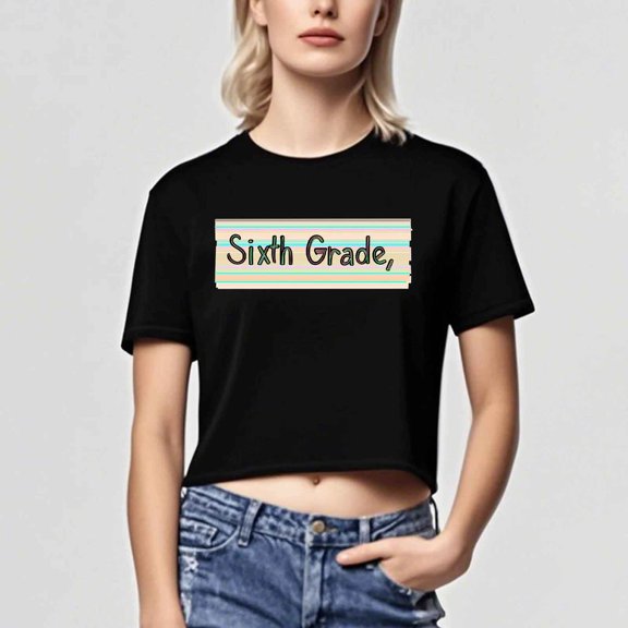 Mgmyaa Women's Cropped Graphic Tees Printed Short Sleeve Crew Neck T-Shirt Tops