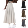 thumbnail image 1 of Mgmyaa Women's Fall Winter High Waisted A-line Long Skirt with Adjustable Waist for Casual Office, 1 of 8