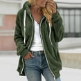thumbnail image 1 of Mgmyaa Women's Fleece Hooded Coat Long Sleeve Zip-Front Winter Jacket Double-Sided Plush Soft Warm Casual Outerwear for Cold Weather with Pockets, 1 of 5