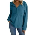 thumbnail image 1 of Mgmyaa Women's Half Zip Hoodie Long Sleeve Casual Pullover Sweatshirt Hooded Tops for Streetwear Loose Fit Comfortable Athletic Style Everyday Wear, 1 of 8
