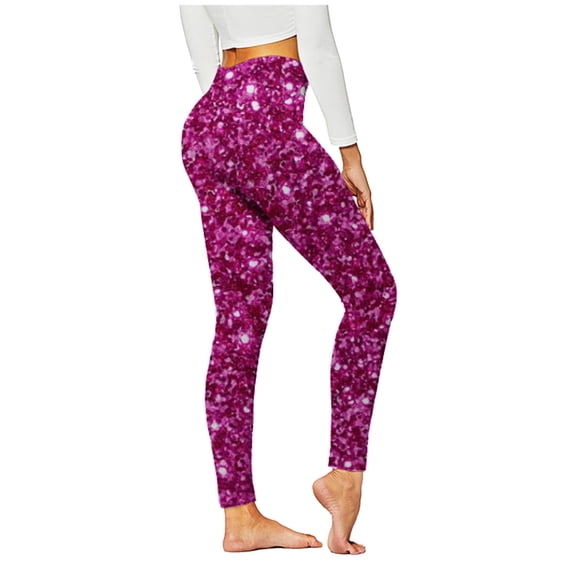 Mgmyaa Women's Highlight Print Yoga Leggings Adjustable Waist Stretchable Full Length