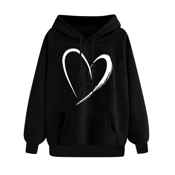 Mgmyaa Women's Hooded Sweatshirt Printed Long Sleeve Hoodie Pullover Fall Winter Warm Clothing