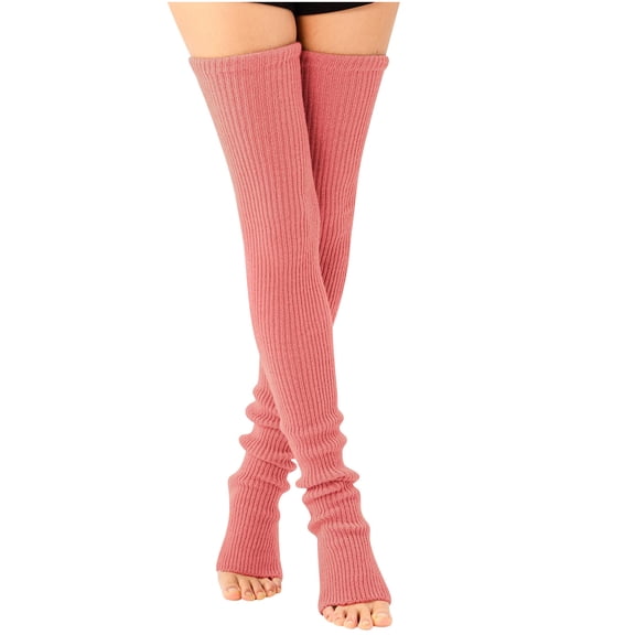 Mgmyaa Women's Knitted Leg Warmers - Over the Knee Extra Long Winter Thick Thigh High Footless Sock