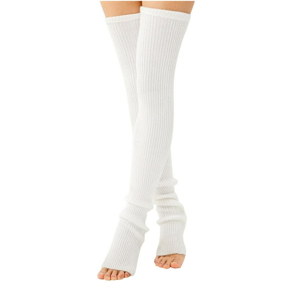 Mgmyaa Women's Knitted Leg Warmers - Over the Knee Extra Long Winter Thick Thigh High Footless Sock