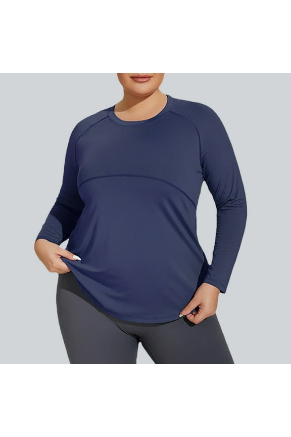 Women's Long Sleeve Active Workout Top Breathable Hiking Fitness Shirt Moisture Wicking Performance Gym Apparel