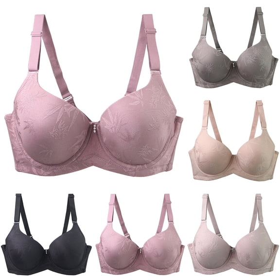 Mgmyaa Women's Maternity Sleep Bra Underwire Push Up Support Large Size Comfort Full Cup Coverage D E Cup Lift Thin Adjustable Straps Anti Sagging Shaping Bra