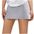 thumbnail image 1 of Mgmyaa Women's Mini Skorts Elastic Waist Summer Solid Casual Asymmetrical Skirts, 1 of 5