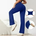 thumbnail image 1 of Mgmyaa Women's Pants Loose High Waist Seamless Waistband Wide Leg Pants Workout Yoga Gym Trousers with Pockets, 1 of 8