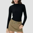 thumbnail image 1 of Mgmyaa Women's Ribbed Turtleneck Sweaters Long Sleeve Slim Fit Warm Knit Tops Winter Base Layer Clothing, 1 of 7
