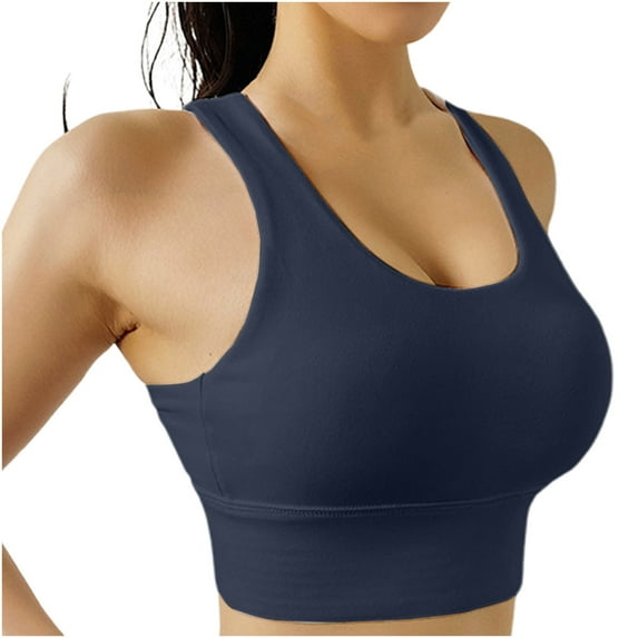 Mgmyaa Women's Shockproof Running Fitness Drying Plus Size Gathered Back Yoga Sports Bra