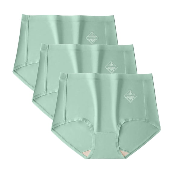 Mgmyaa Women's Silk Underwear High Waisted Silk Underwear Plain Weave Panties 3 Pack