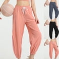 thumbnail image 1 of Mgmyaa Women's Soft Polyester Mesh Jogger Full Pants with Drawstring Mid Waist Adjustable Waist Dry-Fit Active Fit for Yoga Running Daily, 1 of 8