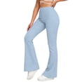 thumbnail image 1 of Mgmyaa Women's Soft Stretchy Polyester Spandex Flare-Leg Girlfriend Full Pants with Pull-On Mid Waist Moisture-Wicking Stretchable Active Fit Yoga Trousers for Sports Pilates Workout Daily, 1 of 9